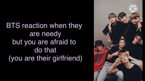 BTS reaction to you being in a relationship for a while then finding out about your dark past (Being involved in criminal activity, doing drugs, etc) even though you don&39;t look like or have the personality of that kind of person Gifs are not mine Cr to original owner Originally posted by hugtae Jin " Wait. . Bts reaction to them being needy